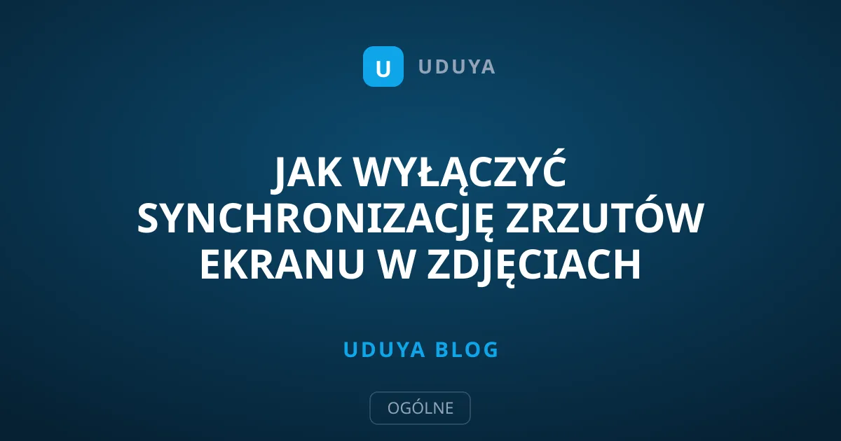 Jak wyłączyć synchronizację zrzutów ekranu w Zdjęciach Google?